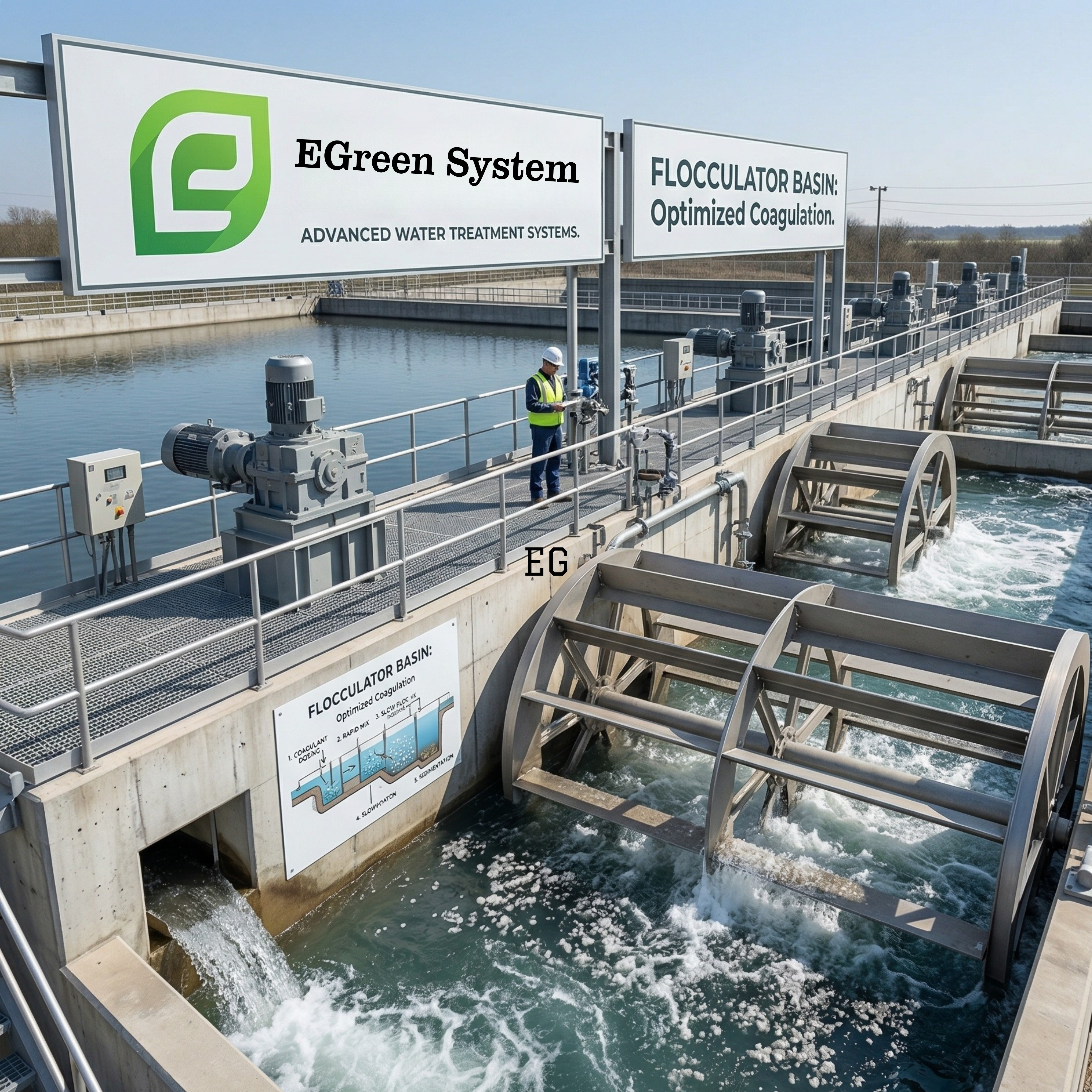 Flocculator Basin - E Green System Water Treatment Plant
